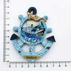 Maldives Tourism Souvenir Fridge Magnets Cute Turtle Crafts Resin Magnetic Refrigerator Magnets Collection Gifts for Family - Grand Goldman