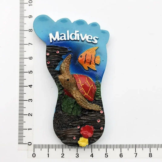 Maldives Tourism Souvenir Fridge Magnets Cute Turtle Crafts Resin Magnetic Refrigerator Magnets Collection Gifts for Family - Grand Goldman