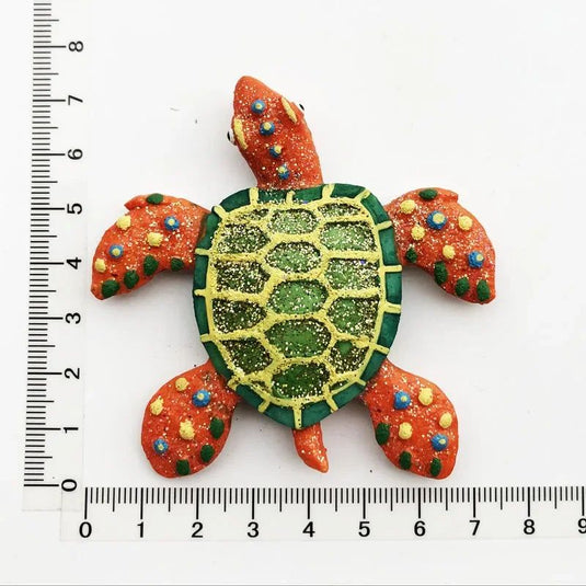 Maldives Tourism Souvenir Fridge Magnets Cute Turtle Crafts Resin Magnetic Refrigerator Magnets Collection Gifts for Family - Grand Goldman