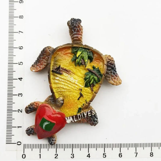 Maldives Tourism Souvenir Fridge Magnets Cute Turtle Crafts Resin Magnetic Refrigerator Magnets Collection Gifts for Family - Grand Goldman