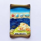 Maldives fridge magnets tourist souvenir 3D resin Magnetic Refrigerator Stickers  Hand Gifts home decor travel gifts idea - Grand Goldman