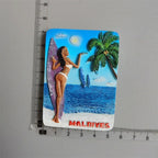 Maldives fridge magnets tourist souvenir 3D resin Magnetic Refrigerator Stickers  Hand Gifts home decor travel gifts idea - Grand Goldman