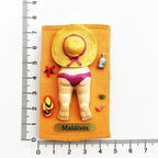 Maldives fridge magnets tourist souvenir 3D resin Magnetic Refrigerator Stickers  Hand Gifts home decor travel gifts idea - Grand Goldman
