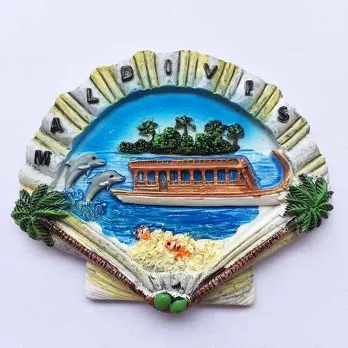 Maldives fridge magnets tourist souvenir 3D resin Magnetic Refrigerator Stickers  Hand Gifts home decor travel gifts idea - Grand Goldman