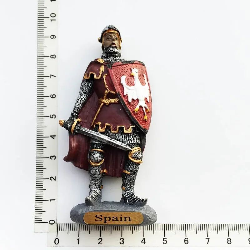 Malta Fridge Magnets Spain Scotland Warrior Portrait Magnet for Refrigerators 3d Resin Brugge Samurai Gift Ideas Decor Souvenir - Grand Goldman