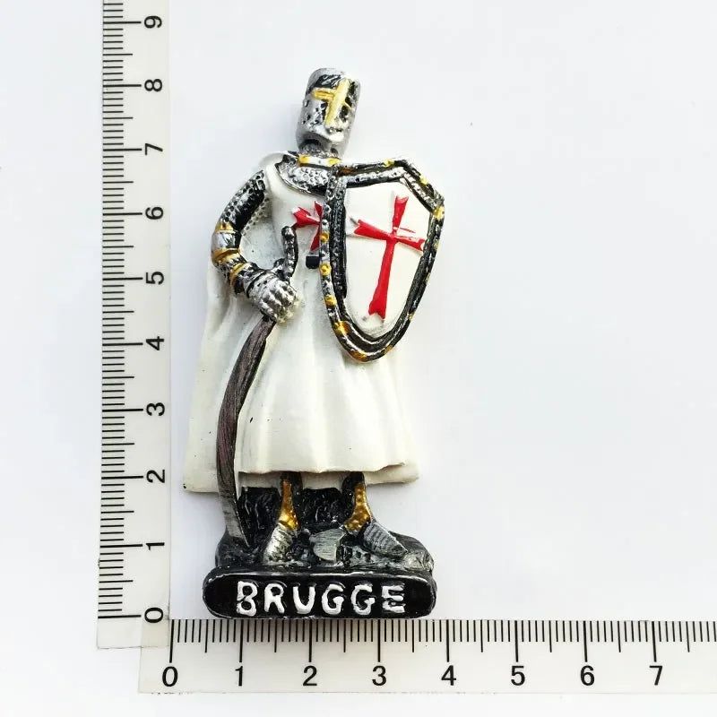 Malta Fridge Magnets Spain Scotland Warrior Portrait Magnet for Refrigerators 3d Resin Brugge Samurai Gift Ideas Decor Souvenir - Grand Goldman