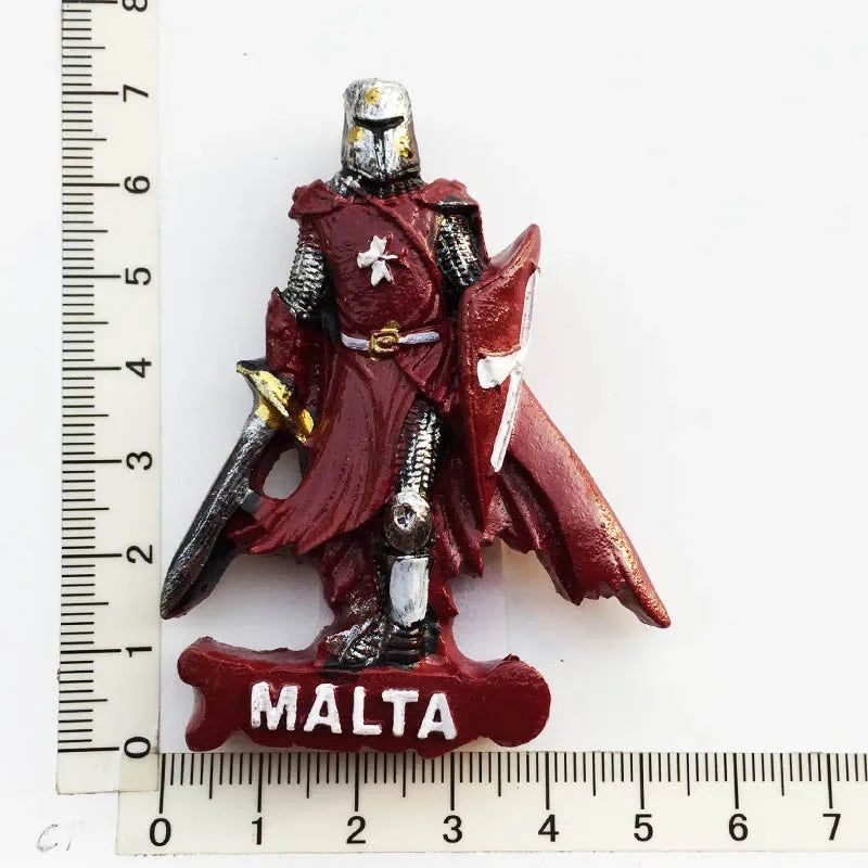 Malta Fridge Magnets Spain Scotland Warrior Portrait Magnet for Refrigerators 3d Resin Brugge Samurai Gift Ideas Decor Souvenir - Grand Goldman