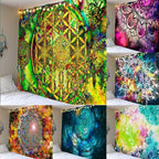 Mandala Series Printed Home Tapestry Wall Hanging Beach Towel Sitting Blanket - Grand Goldman