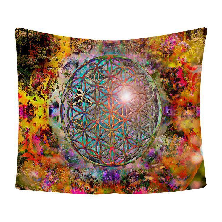Mandala Series Printed Home Tapestry Wall Hanging Beach Towel Sitting Blanket - Grand Goldman