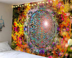 Mandala Series Printed Home Tapestry Wall Hanging Beach Towel Sitting Blanket - Grand Goldman