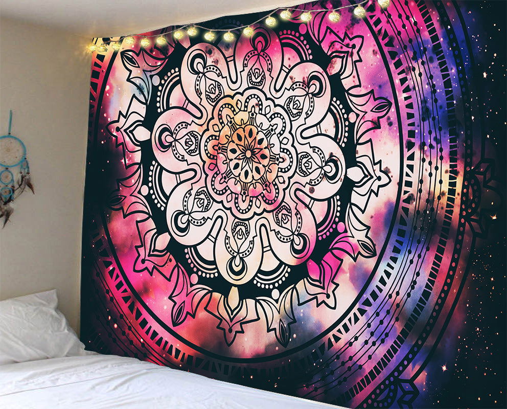 Mandala Series Printed Home Tapestry Wall Hanging Beach Towel Sitting Blanket - Grand Goldman