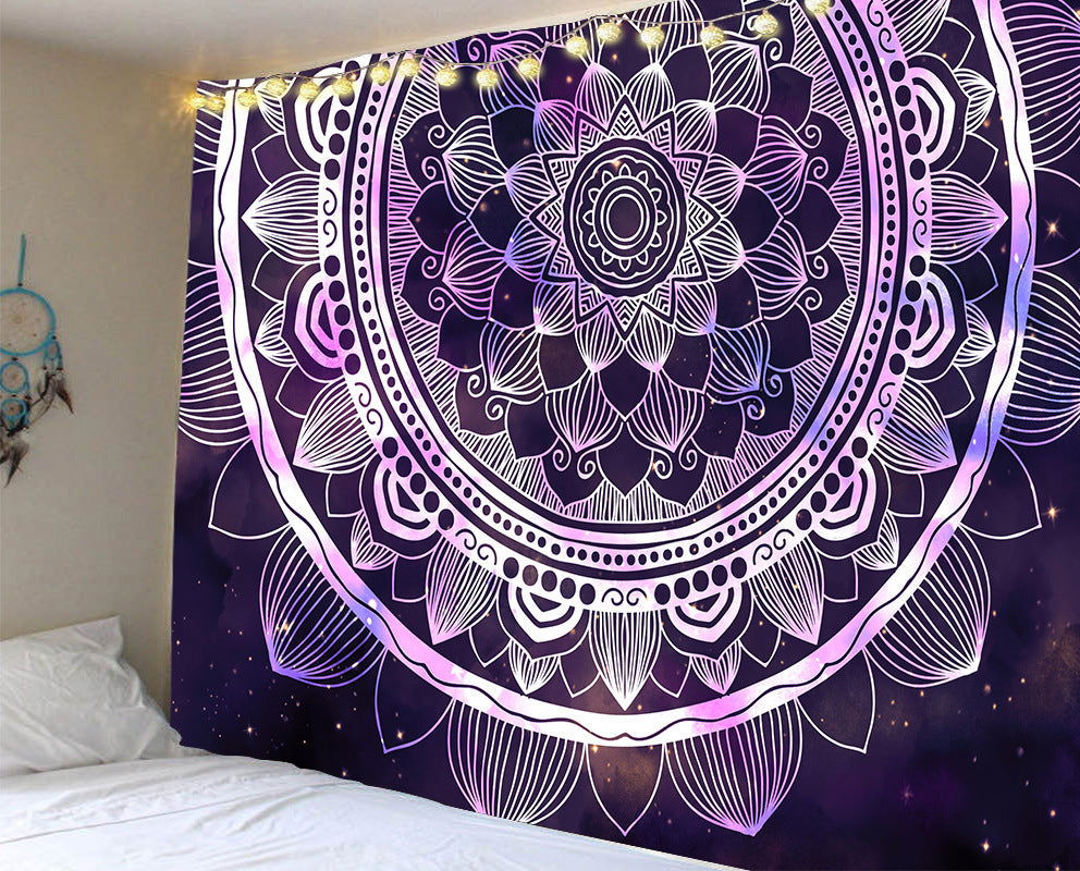 Mandala Series Printed Home Tapestry Wall Hanging Beach Towel Sitting Blanket - Grand Goldman