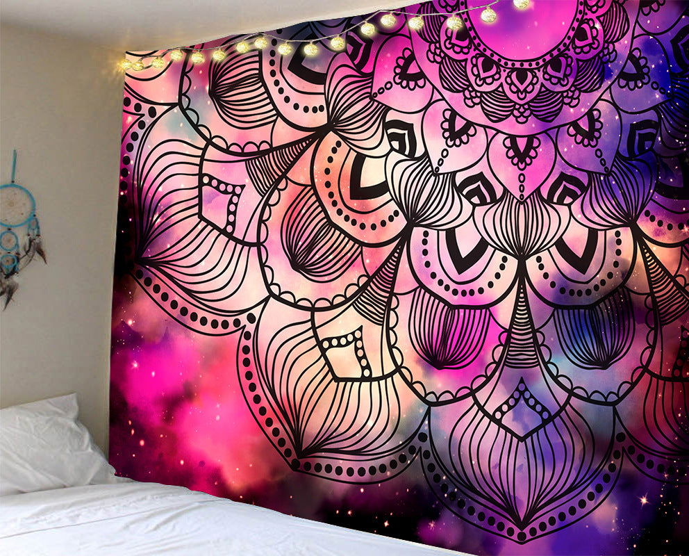 Mandala Series Printed Home Tapestry Wall Hanging Beach Towel Sitting Blanket - Grand Goldman