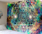 Mandala Series Printed Home Tapestry Wall Hanging Beach Towel Sitting Blanket - Grand Goldman