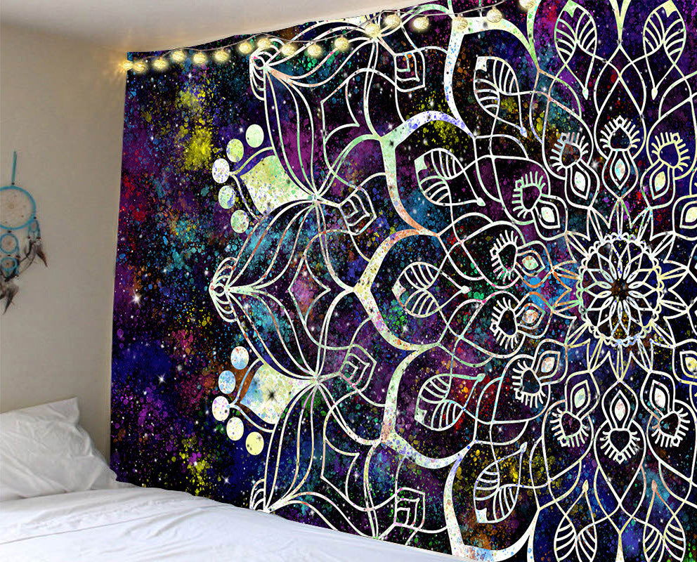 Mandala Series Printed Home Tapestry Wall Hanging Beach Towel Sitting Blanket - Grand Goldman