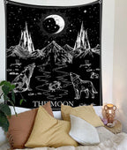 Mandala Tapestry for Home Decor White Black Sun And Moon Tapestry Wall Hanging Gossip Tapestries Bedroom Wall Covering - Grand Goldman