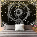 Mandala Tapestry for Home Decor White Black Sun And Moon Tapestry Wall Hanging Gossip Tapestries Bedroom Wall Covering - Grand Goldman