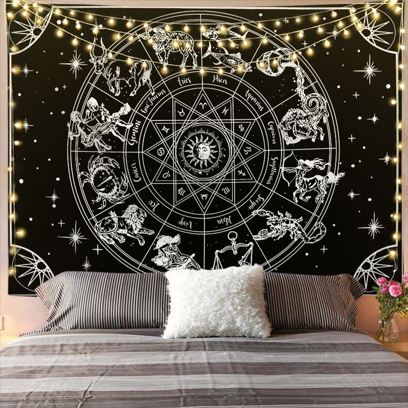 Mandala Tapestry for Home Decor White Black Sun And Moon Tapestry Wall Hanging Gossip Tapestries Bedroom Wall Covering - Grand Goldman