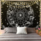 Mandala Tapestry for Home Decor White Black Sun And Moon Tapestry Wall Hanging Gossip Tapestries Bedroom Wall Covering - Grand Goldman