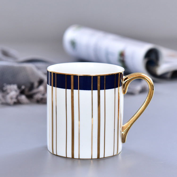 Manufacturer wholesale Nordic Simple Bone China Mug ceramic Large capacity Water Cup European Coffee Cup With Spoon - Grand Goldman