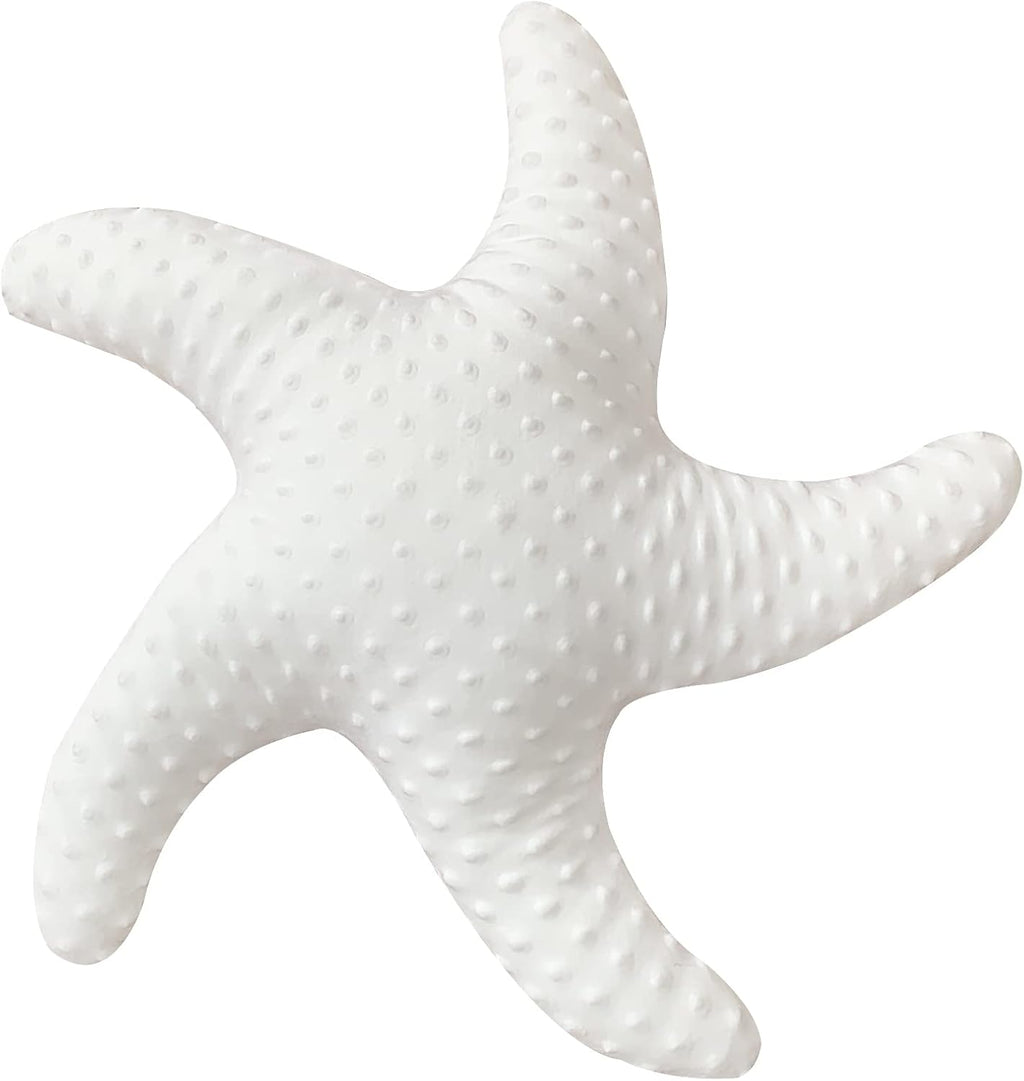 Marble Empire White Starfish Pillow Beach Themed Decorative Throw Pillows Soft Ocean Bedding Coastal Decor for Home Cute Star Shaped Stuffed Animal Plush for Small Couch Bed Bedroom Living Room - Grand Goldman