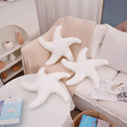 Marble Empire White Starfish Pillow Beach Themed Decorative Throw Pillows Soft Ocean Bedding Coastal Decor for Home Cute Star Shaped Stuffed Animal Plush for Small Couch Bed Bedroom Living Room - Grand Goldman