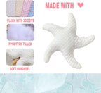 Marble Empire White Starfish Pillow Beach Themed Decorative Throw Pillows Soft Ocean Bedding Coastal Decor for Home Cute Star Shaped Stuffed Animal Plush for Small Couch Bed Bedroom Living Room - Grand Goldman