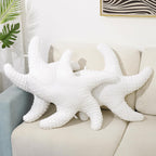 Marble Empire White Starfish Pillow Beach Themed Decorative Throw Pillows Soft Ocean Bedding Coastal Decor for Home Cute Star Shaped Stuffed Animal Plush for Small Couch Bed Bedroom Living Room - Grand Goldman