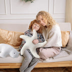 Marble Empire White Starfish Pillow Beach Themed Decorative Throw Pillows Soft Ocean Bedding Coastal Decor for Home Cute Star Shaped Stuffed Animal Plush for Small Couch Bed Bedroom Living Room - Grand Goldman