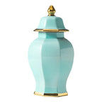 Marble General Jar Porcelain Ginger Jar Sealed Storage Tank Flower Vase Artwork Decorations Home Furnishing Decoration - Grand Goldman