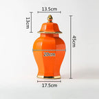 Marble General Jar Porcelain Ginger Jar Sealed Storage Tank Flower Vase Artwork Decorations Home Furnishing Decoration - Grand Goldman