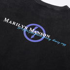 Marilyn Manson Washed & Oversized Loose Tshirt - Grand Goldman