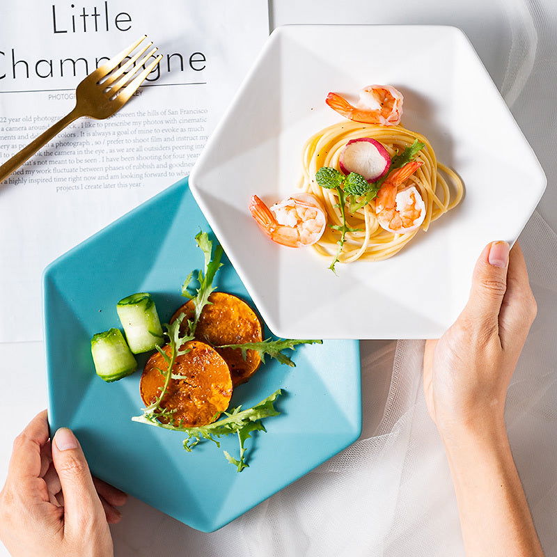 Matte Creative Ceramic Plate Western Dinner Plate - Grand Goldman