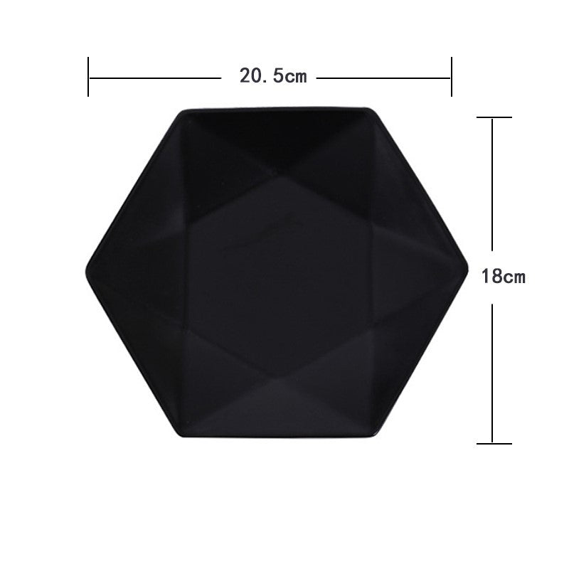 Matte Creative Ceramic Plate Western Dinner Plate - Grand Goldman