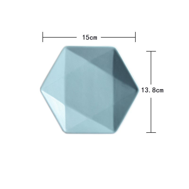 Matte Creative Ceramic Plate Western Dinner Plate - Grand Goldman