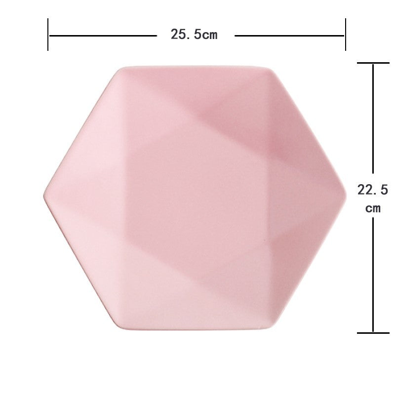 Matte Creative Ceramic Plate Western Dinner Plate - Grand Goldman