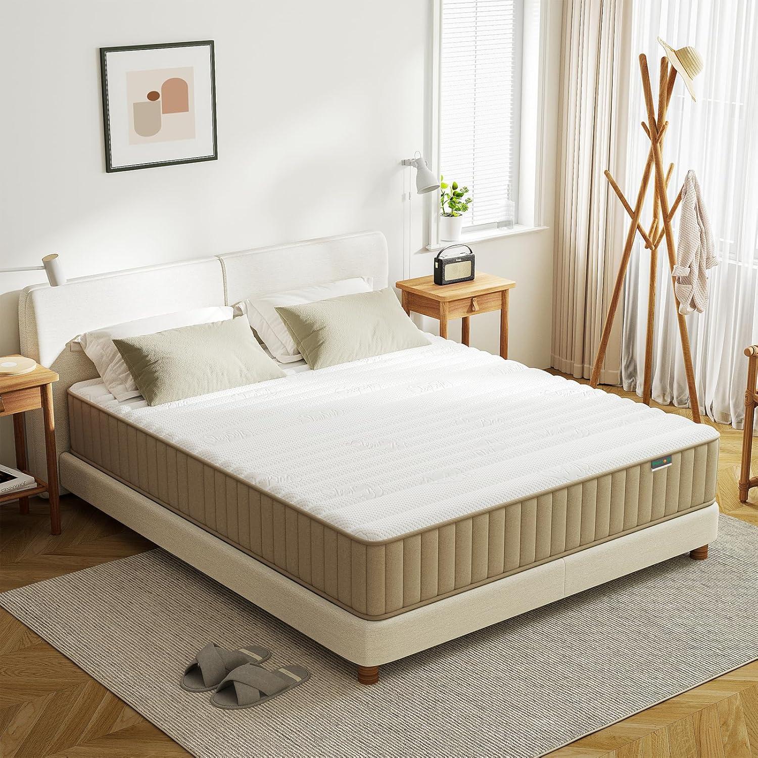 Mattress Double Mattress, 10 Inch Hybrid Memory Foam Firm Full Size Mattress with Hybrid Full Bed Mattress in a Box Pressure Relief & Supportive Full Size Mattress - Grand Goldman