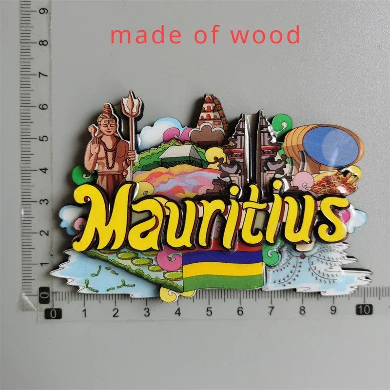 Mauritius Fridge Magnets Tourist Souvenirs 3d Resin  Refrigerator Stickers Mauritius Boat Rudder Magnetic Stickers Home Decor - Grand Goldman