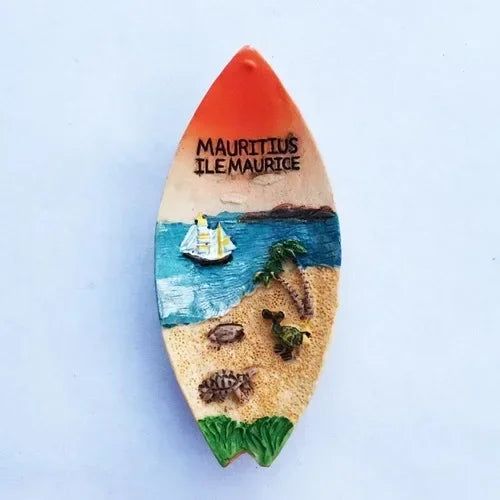 Mauritius Fridge Magnets Tourist Souvenirs 3d Resin  Refrigerator Stickers Mauritius Boat Rudder Magnetic Stickers Home Decor - Grand Goldman