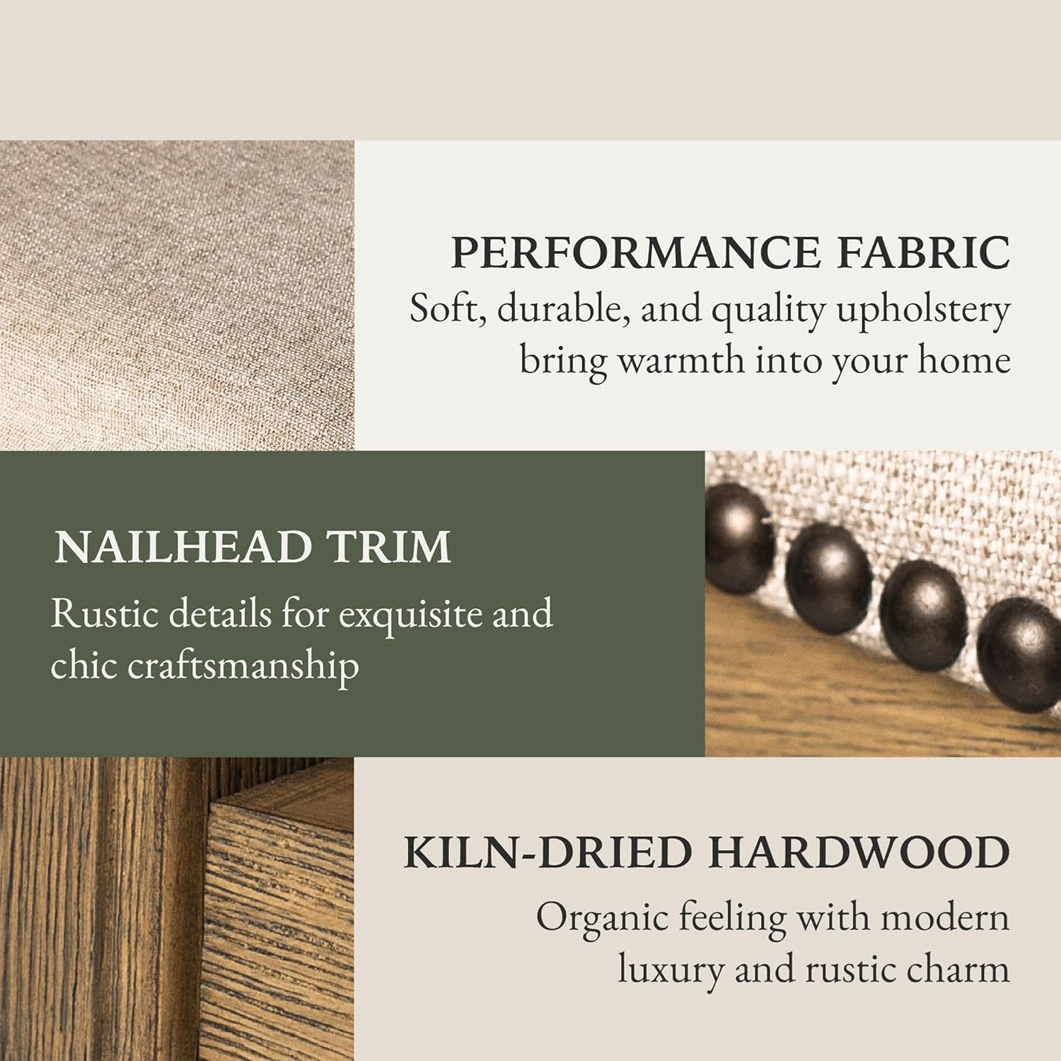 Maven Lane Adrien 26 Inch Counter Height Upholstered Backless Saddle Barstool in Natural Wood Finish with Wheat Cream Fabric Cushion Seat - Grand Goldman