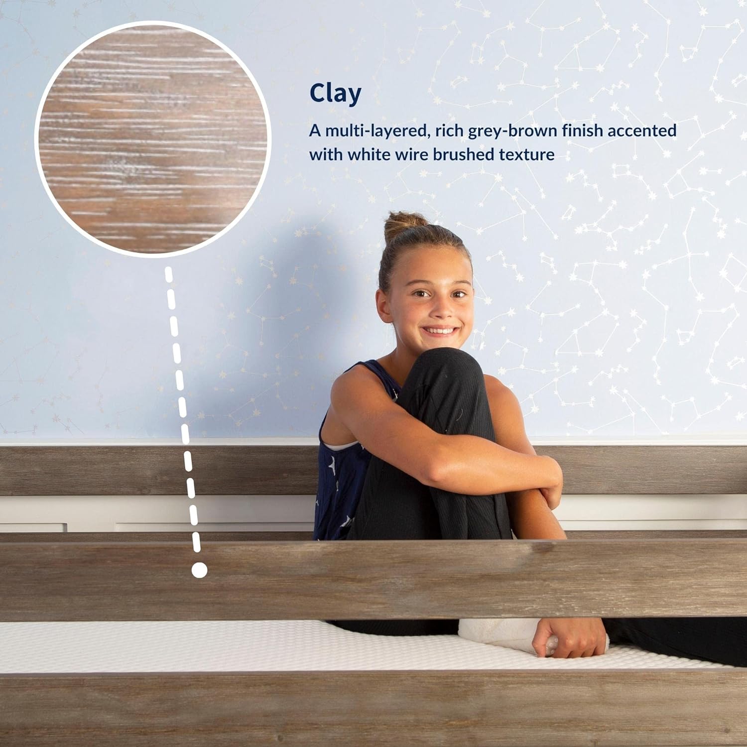 Max & Lily Twin Size Low Loft Bed with Slide and Stairs, Classic Solid Wood Kids Bedroom Furniture, 400 lbs Weight Capacity, 14" Safety Guardrail, Anti-Slip Steps, Clay - Grand Goldman