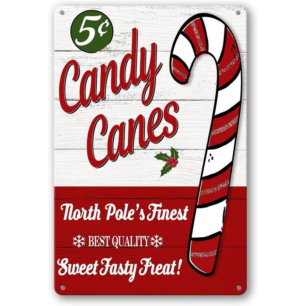 Merry Christmas Santa Claus reindeer Metal Tin Signs Posters Plate Wall Decor for Home Bar Garage Cafe Club Retro Posters Plaque - Grand Goldman