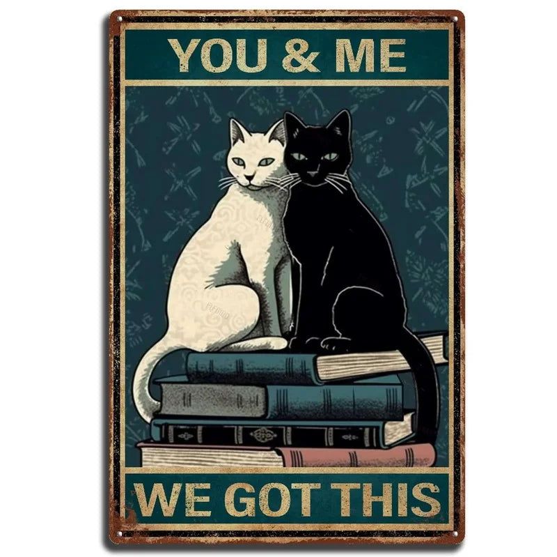 Metal Tin Signs Not Just a Cat He is Family Cat Lovers Gift Vintage Plaque Metal Man Cave Bar Pub Club Cafe Home Wall Decoration - Grand Goldman