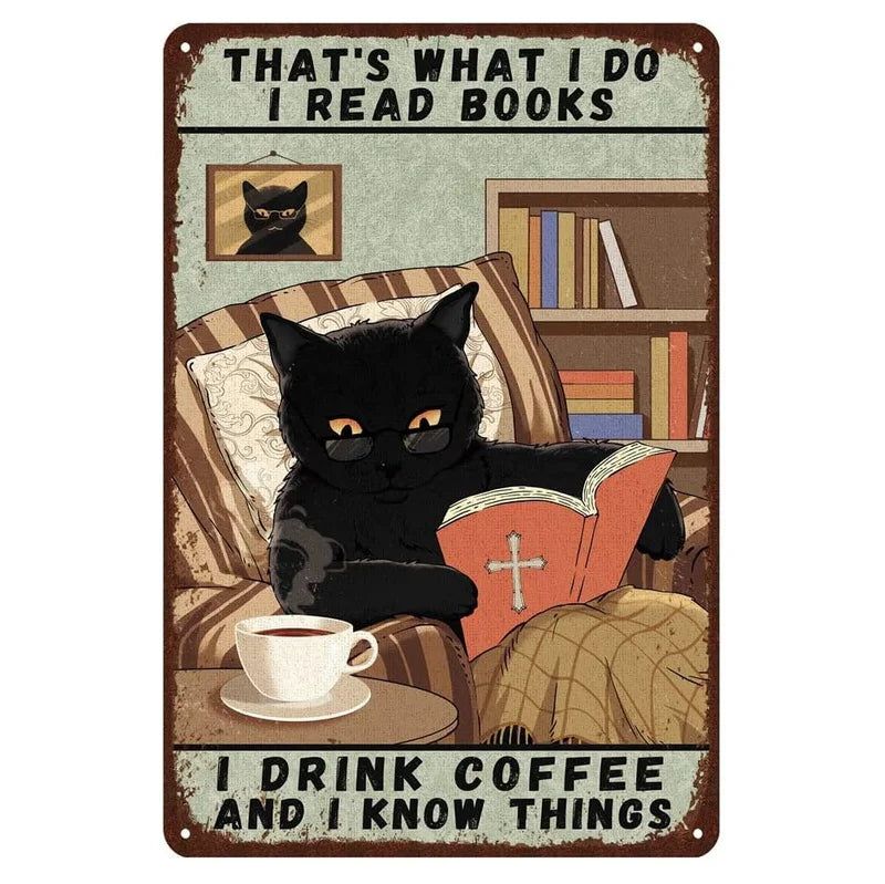 Metal Tin Signs Not Just a Cat He is Family Cat Lovers Gift Vintage Plaque Metal Man Cave Bar Pub Club Cafe Home Wall Decoration - Grand Goldman