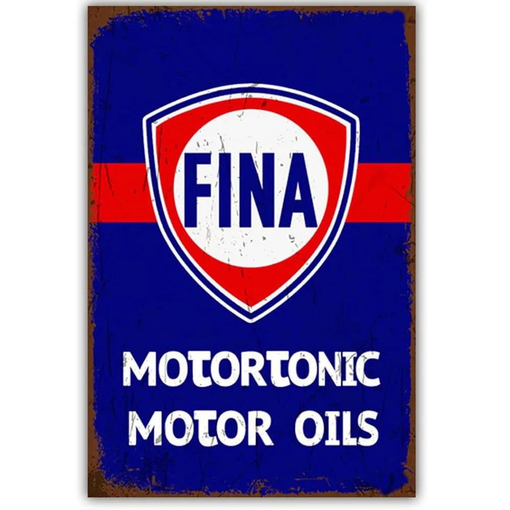 Metal Tin Signs Vintage Camel Gulf Oilzum Gas Oil Posters Plate Wall Decor for Home Bars Garage Cafe Clubs Retro Poster Plaque - Grand Goldman