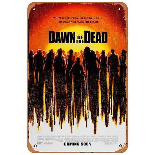 Metal Tin Signs Die Hard Dawn of the Dead Movie Posters Plate Wall Decor for Home Film Bars Man Cave Cafe Clubs Garage Retro - Grand Goldman