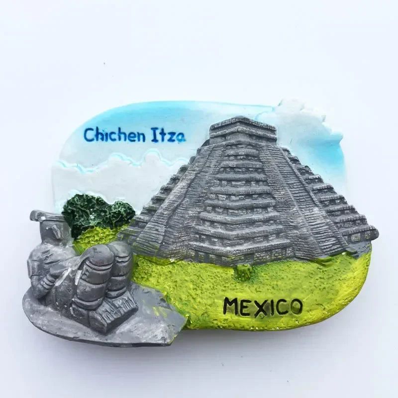 Mexico CANCUN Tourist Souvenirs Fridge Magnets Margaritaville Chichen Itza Magnetic Refrigerator Stickers Home Decoration Gifts - Grand Goldman
