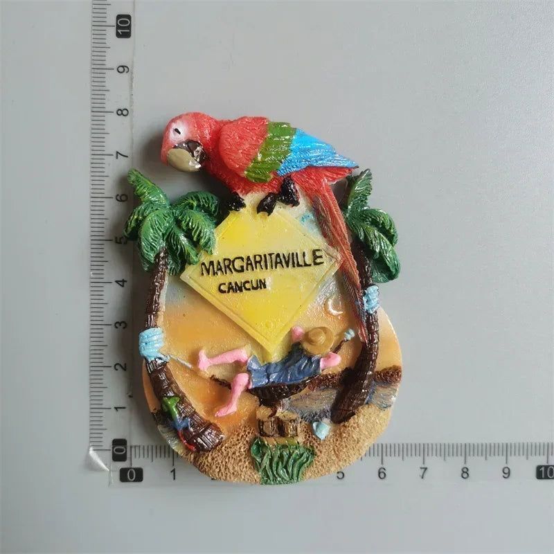 Mexico CANCUN Tourist Souvenirs Fridge Magnets Margaritaville Chichen Itza Magnetic Refrigerator Stickers Home Decoration Gifts - Grand Goldman