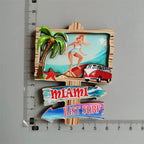 Mexico Cuba Philippines Miami Puerto Rico Sri Lanka Malaysia Mauritius London Bus Travel Souvenir Magnetic Wood Fridge Sticker - Grand Goldman