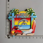 Mexico Cuba Philippines Miami Puerto Rico Sri Lanka Malaysia Mauritius London Bus Travel Souvenir Magnetic Wood Fridge Sticker - Grand Goldman